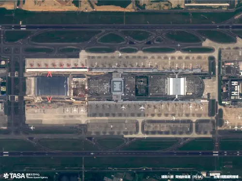 ▲福衛八號拍攝桃園國際機場。（圖／國家太空中心 TASA）