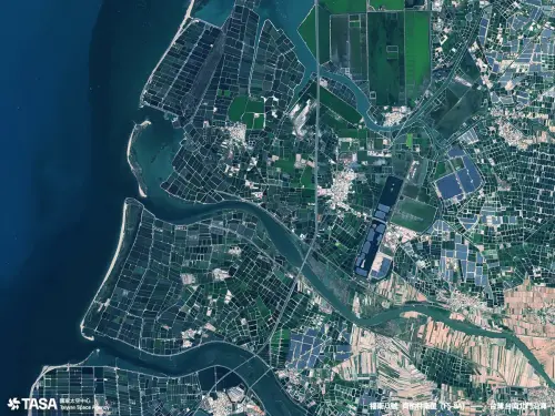 ▲福衛八號拍攝台南北門沿海。（圖／國家太空中心 TASA）