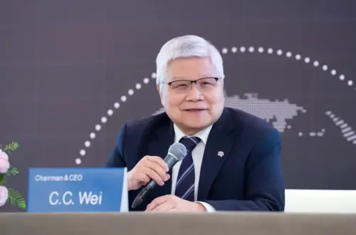 TSMC CEO C.C. Wei speaks at the company's earnings conference on Oct. 15. (TSMC)