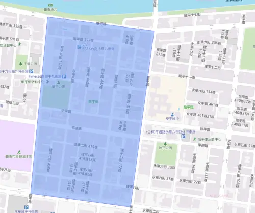 ▲台南市10月19日停水範圍。（圖／自來水公司water.gov.tw）