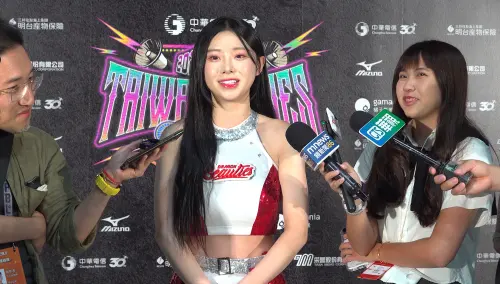 ▲金娜妍首次參與台灣大賽應援，特別準備表演、體力與更響亮的加油聲。（圖／記者陳云茹攝）