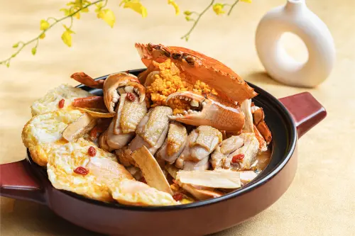 ▲台北寒舍艾美酒店「寒舍食譜」也推出多道秋蟹料理。（圖／寒舍集團提供）