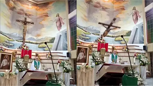 影／才談「人都會死」！神父3分鐘後遭十字架砸死　直播全拍下