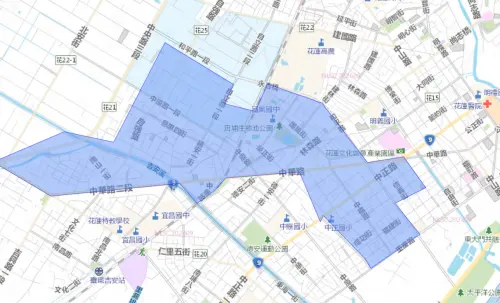 ▲花蓮縣10月20日停水範圍。（圖／自來水公司water.gov.tw）