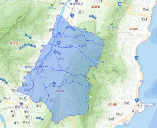 ▲花蓮縣10月20日停水範圍。（圖／自來水公司water.gov.tw）