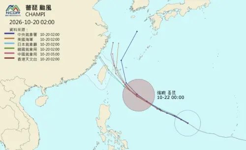 薔琵颱風各國路徑還沒有一致！侵台2劇本曝　北部確定大雨閃不掉