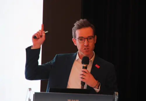 ▲Richard Baker表示，台灣因發展離岸風電，具備有大量離岸工程技術及基礎，認為可以蘇格蘭發展經驗，藉此推動海域上的CCUS，「如果想到CCUS合作夥伴，記得蘇格蘭！」（圖／記者鍾泓良攝影）