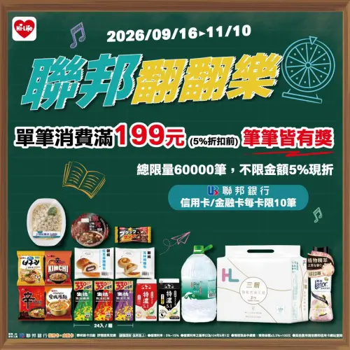 ▲只要去萊爾富消費使用聯邦銀行信用卡、金融卡結帳的話，單筆消費滿199元就可以參加「聯邦翻翻樂」的活動，獎品多樣豐富。（圖/萊爾富官方臉書）