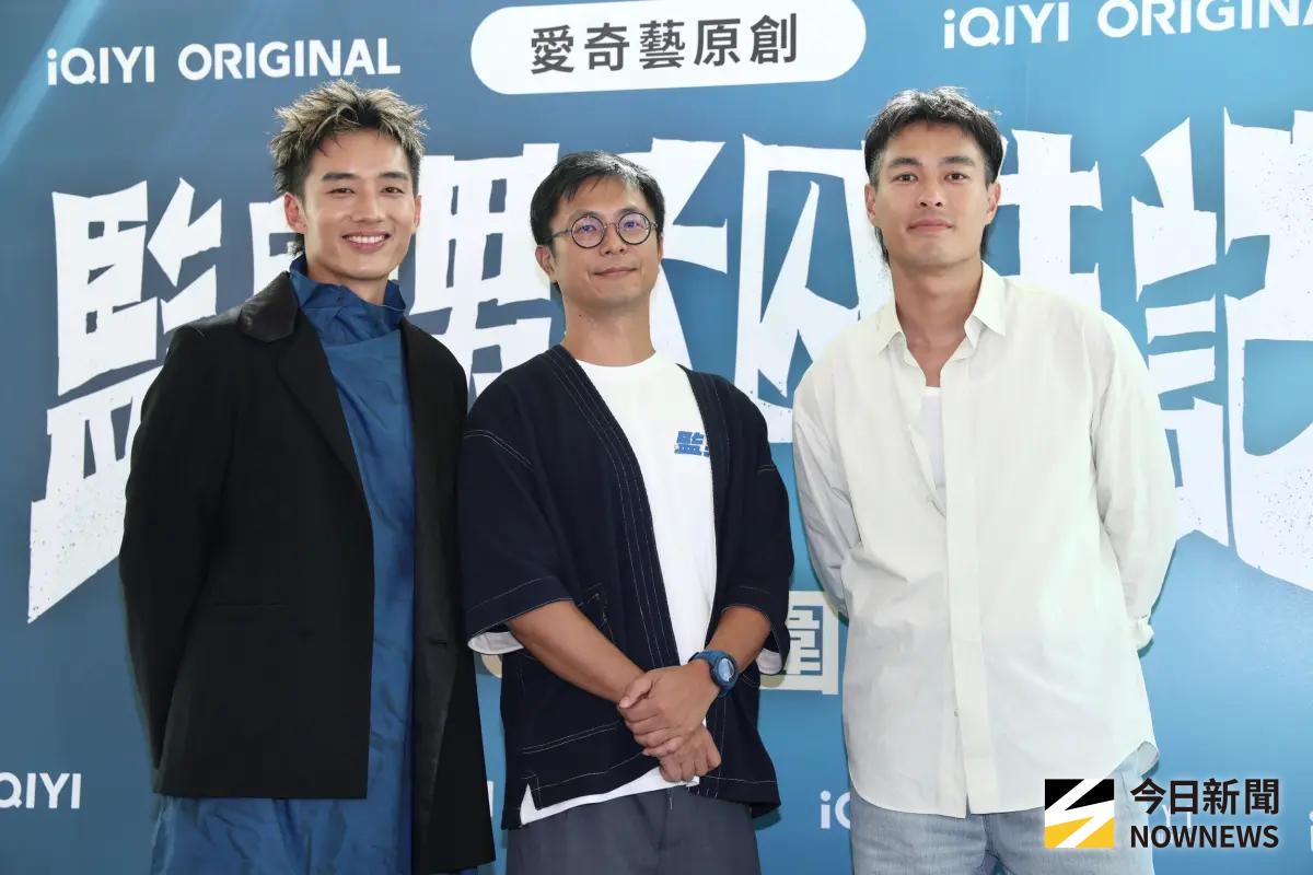 ▲陳澤耀（左起）、導演高炳權與楊祐寧今出席《監所男子囚生記》金鐘聯訪，楊祐寧談到好友修杰楷受洗，強調對方是受到感動後自行作出決定。（圖／記者朱永強攝影）
