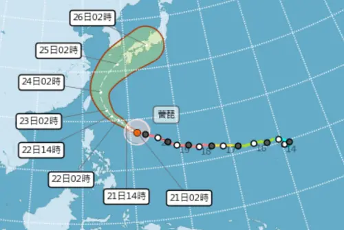 ▲薔琵颱風逼近，將影響台灣未來幾天天氣。（圖／中央氣象署cwa.gov.tw）