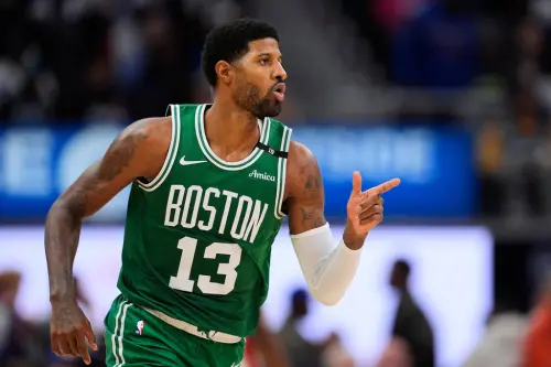 ▲今年休賽季轉戰綠衫軍的9屆全明星前鋒喬治（Paul George）迎來夢幻首秀，全場狂飆7記三分球猛砍38分，創下塞爾提克隊史球員首秀最高得分紀錄。（圖／美聯社／達志影像）