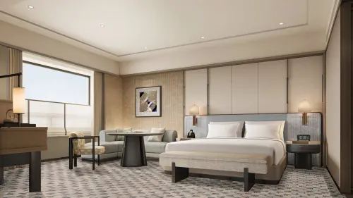 ▲「希爾頓世家酒店Signia Hilton」的房間與陳設（設計圖／希爾頓世家酒店提供）