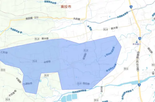 ▲南投縣10月22日停水範圍。（圖／自來水公司water.gov.tw）