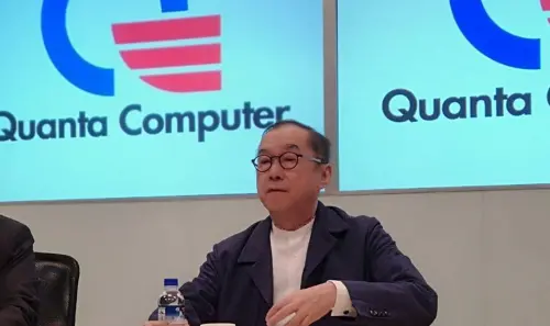 Quanta Chairperson Barry Lam discusses technological developments. (TCN)