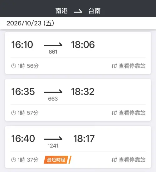 ▲記者實測，原本昨天訂不到周五的車票現在全部都可以買到，最晚南港南下班次到晚上10點都還有！（圖/記者張嘉哲翻攝）