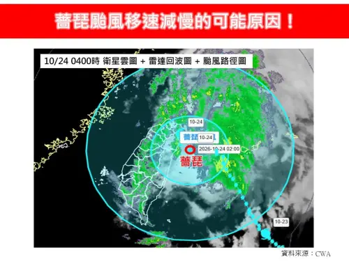 薔琵颱風突急煞！時速20公里降至9公里　林得恩揭護國神山3大關鍵
