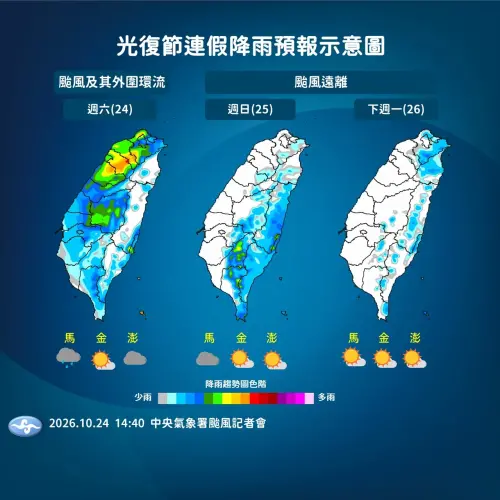 ▲薔琵颱風逐漸北上遠離台灣，今天晚上雨勢逐漸減弱，晚間雨區才會更為縮小。（圖／中央氣象署cwa.gov.tw）