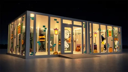 ▲「史努比萬聖節限定賣店」就在玻璃屋內。（圖／桃園萬聖城halloweencity.tycg.tw）
