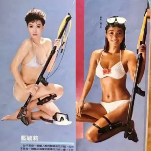 ▲陳美鳳（右圖）分享比基尼舊照，平坦的腹部浮現清楚馬甲線，配上小麥色肌膚，狀態堪稱在巔峰時期。（圖／陳美鳳 MeiFen臉書）