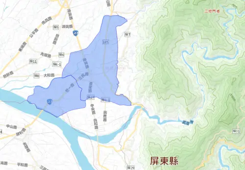 ▲屏東縣10月27日停水範圍。（圖／自來水公司water.gov.tw）