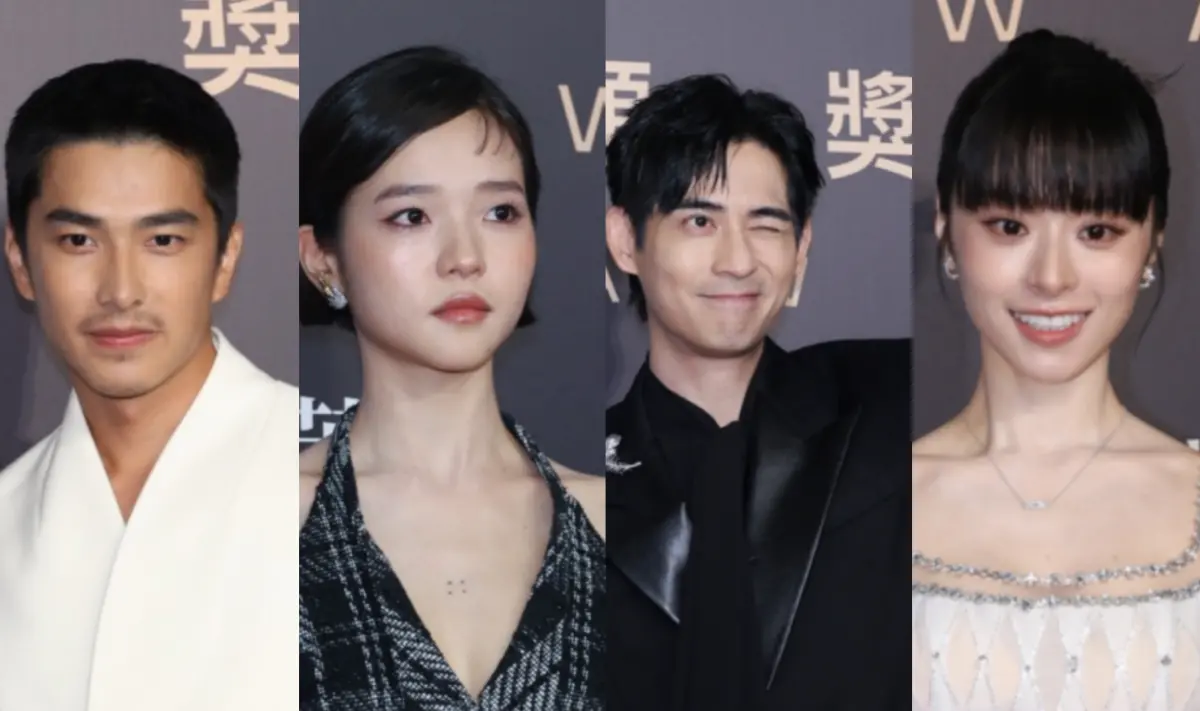▲金鐘61戲劇類頒獎典禮，星光大道爭奇鬥豔，曾敬驊（左起）、林廷憶、周渝民和許莉廷都相當亮眼。（圖／NOWNEWS攝影中心）