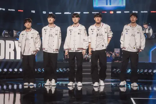 ▲尋求 LOL 世界賽4連霸的衛冕軍 T1，只要戰勝與 MKOI 的Bo3，就能鎖定8強名額。（圖／LOL Esports Flickr）
