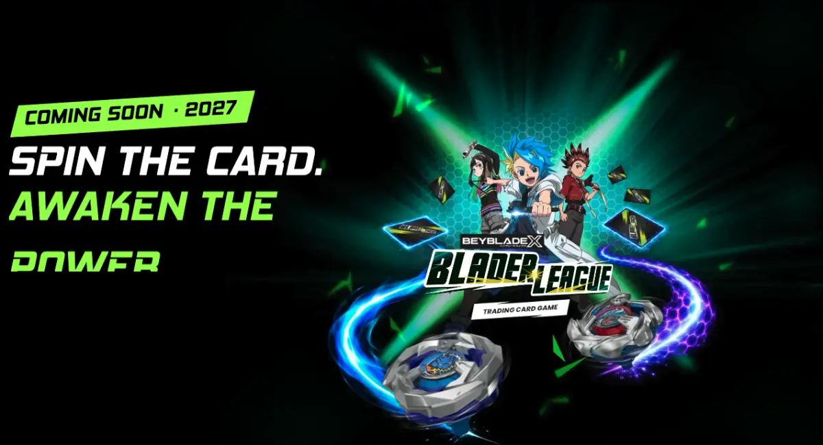 ▲《戰鬥陀螺X》推出全新集換式卡牌遊戲《Blader League》，預計2027年發售。（圖／翻攝自《Blader League》）