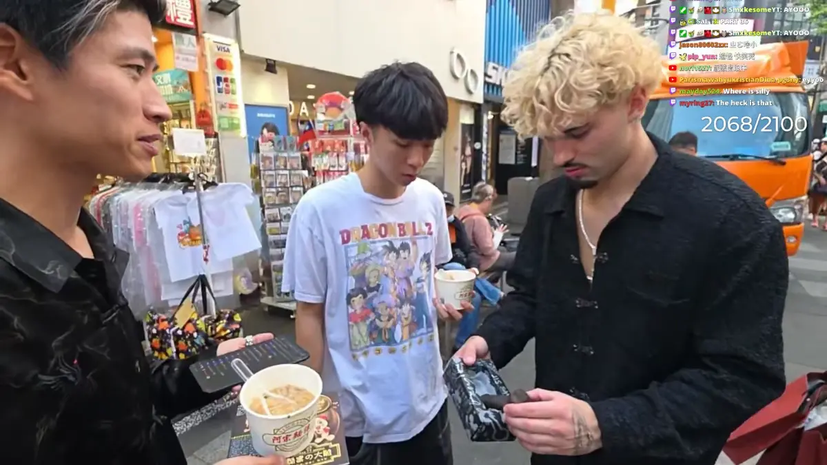 最強實況主Ray又回台灣了!逛西門驚見「大鵰燒」 國外觀眾看傻