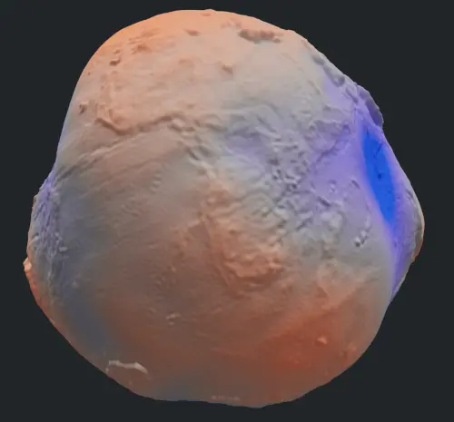 ▲GOCO06s整合19顆衛星長達15年的資料，呈現冰島與印度南部附近約191公尺的高度差。（圖／翻攝自NASA官網svs.gsfc.nasa.gov/）