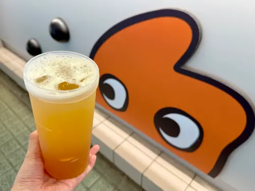 ▲金蘋烏龍搭配加入茉香茶凍，滑順好喝。（圖／NOWNEWS拍攝）