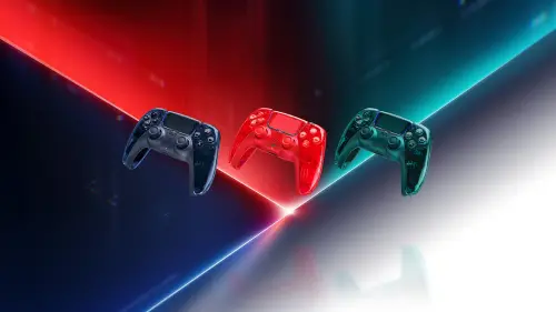 ▲PS5 光稜系列手把，玩家可以透過外觀觀察控制器內部的零件細節。（圖／PlayStation提供）