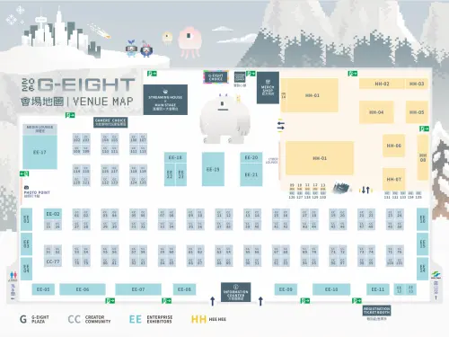 ▲「G-EIGHT獨立遊戲展」展覽平面圖。（圖／巨罷娛樂提供）