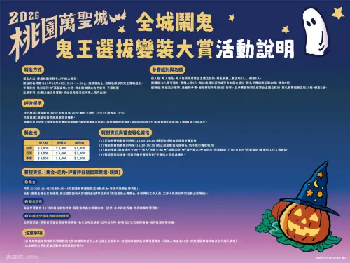 ▲「2026桃園萬聖城」將於10月31日舉辦鬼王選拔變裝大賽，相關資訊一次看。（圖／樂遊桃園臉書）