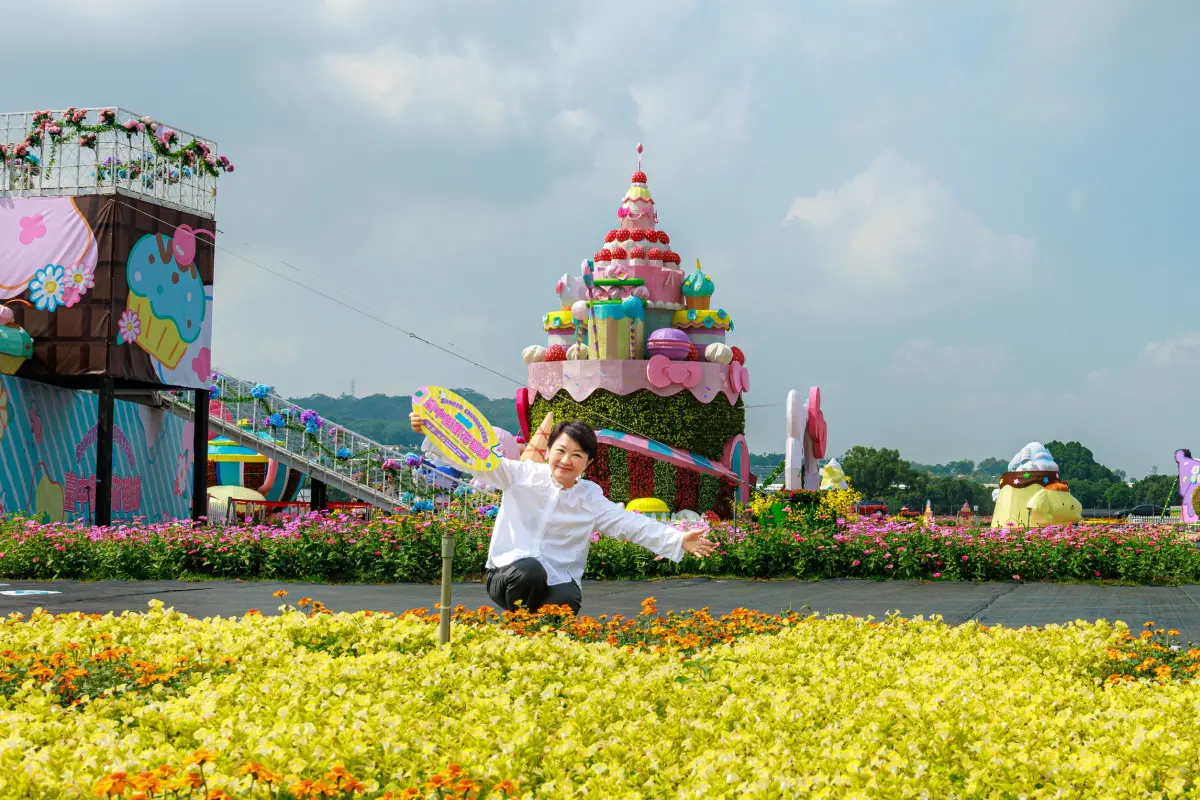 ▲園區中央的「蜜糖奇遇」主花毯(圖／觀旅局提供2026.10.30)