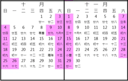 ▲有民眾翻開行事曆，發現2026年11月上班日，只比2026年10月上班日還多一天而已。（圖／行政院人事行政總處）