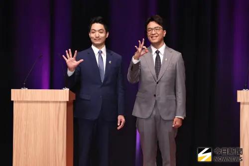 ▲蔣萬安、沈伯洋二人今（31）日中午舉行台北市長首次辯論會，雙方砲火猛烈，也提出自己的政見和理念。（圖／記者朱永強攝）