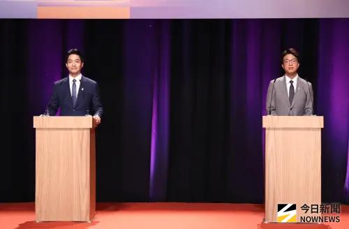 ▲蔣萬安、沈伯洋即將進行首場辯論。（圖／記者朱永強攝）