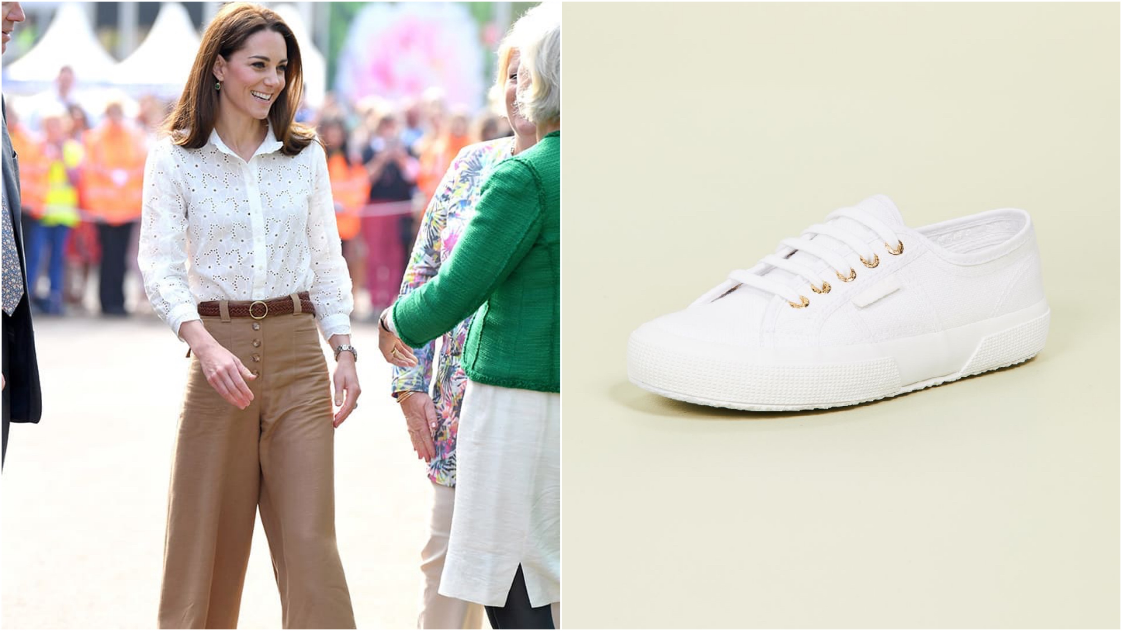 凱特王妃小白鞋！簡潔、耐穿、平價的賣點立刻成為熱搜單品
