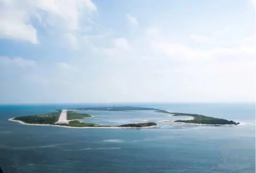 Taiwan maintains control over both the Dongsha (Pratas) and Taiping Islands in the South China Sea. The image shows Dongsha Island. By Military News Agency.