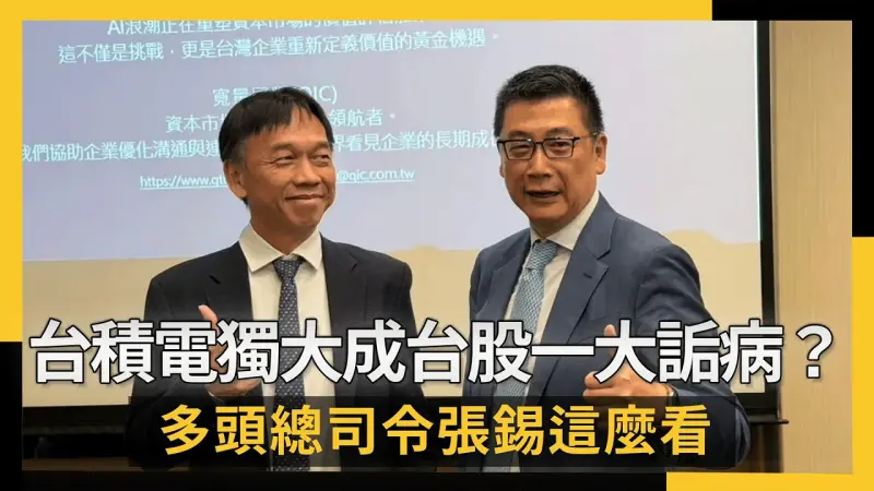 台積電獨大成台股一大詬病？多頭總司令張錫這麼看