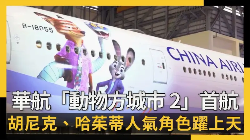 華航聯名迪士尼！「動物方城市2」彩繪機搶攻台北-洛杉磯航線，打造主題式搭機體驗