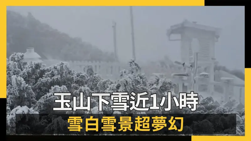 玉山下雪近1小時雪白雪景超夢幻
