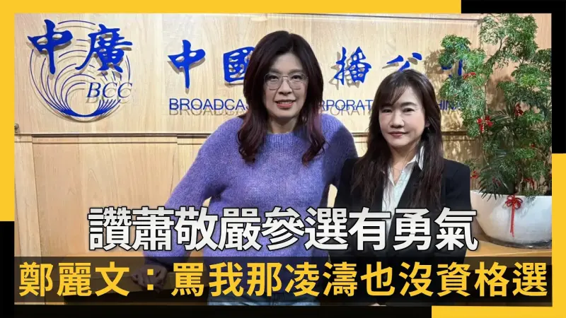 讚蕭敬嚴參選有勇氣　鄭麗文：罵我要黨紀那凌濤也沒資格選
