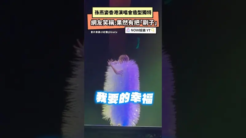 孫燕姿香港演唱會造型獨特網友笑稱:果然有把「刷子」