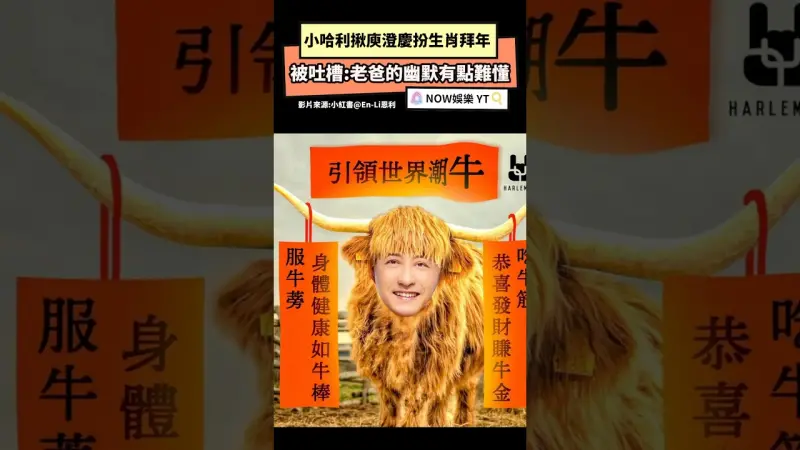 小哈利揪庾澄慶扮生肖拜年 被吐槽:老爸的幽默有點難懂